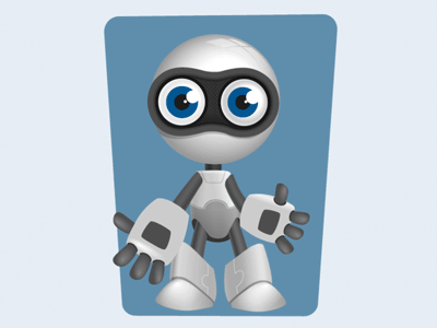 Robot Change Head - Marathon GIF 10/30 2d animation cartoon character clean flat gif grey motion robot