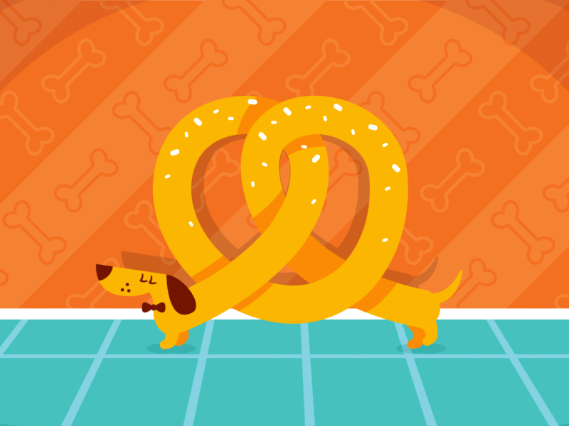 Pretzel Dog - Marathon GIF 19/30 2d animation character dog motion rig walk