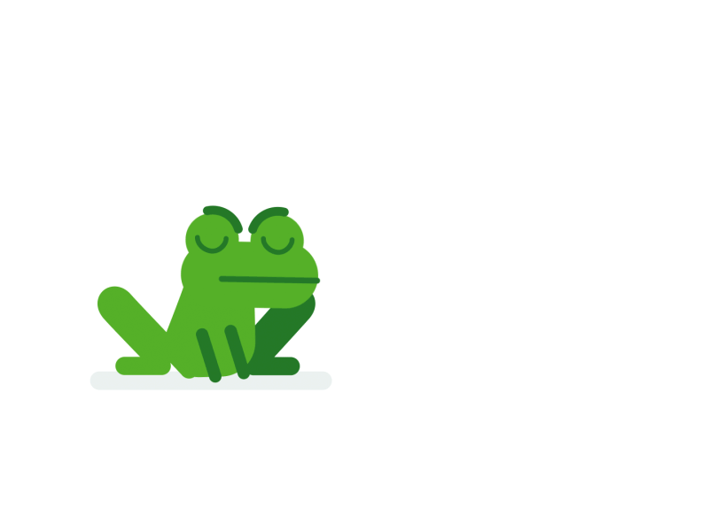 Frog eats Shit - Marathon GIF 20/30 2d animation character cigarette butt green motion white