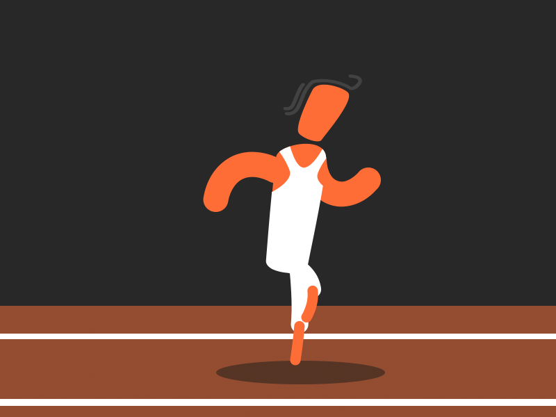 Never Give Up! - Marathon GIF 25/30 2d animation character flat motion