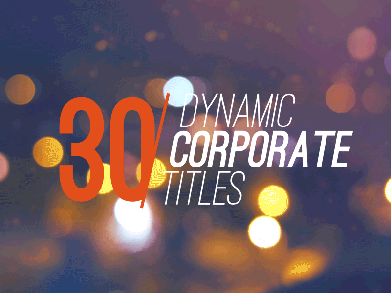 30 Dynamic Corporate Titles for After Effects after effects corporate dynamic template template after effects titles