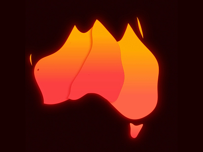 Australia is burning 2d 2d animation after effects animation australia blaze clean fire flat illustration motion