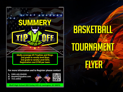 Basketball Tournament Flyer poster template