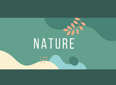 Nature branding design illustration typography ui