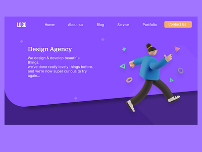 Creative Agency Landing Page Design branding typography ui ux website