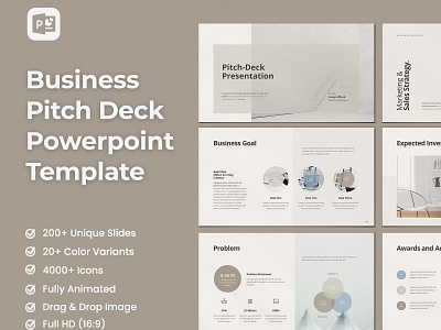 Business Pitch Deck Powerpoint Template