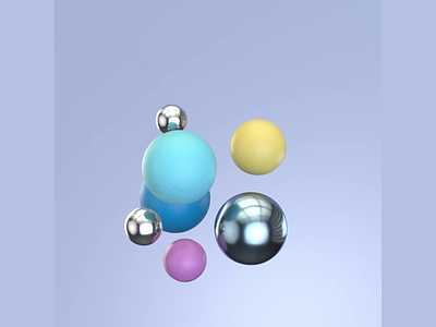 balls 3d animation asmr branding c4d cinema4d color design illustration motion graphics ui urple