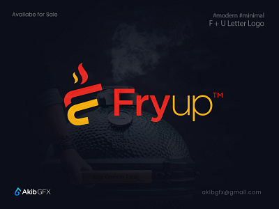 Fryup Logo / F + U Letter Restaurants Logo