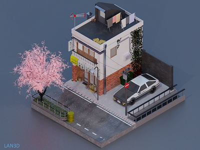 Isometric Cherry Blossom