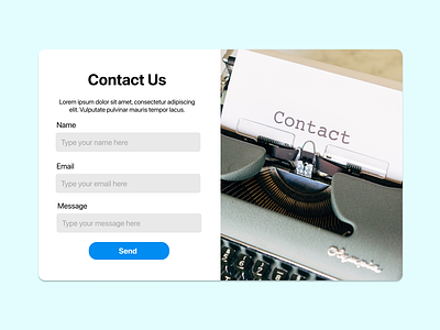 Contact Us (Daily UI) contact contact page contact us contact us page daily ui design ui ui design ux web web design website