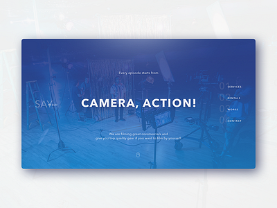 Camera and Action Creative Homepage Design design homepage interface landing modern one page ui user experience ux website