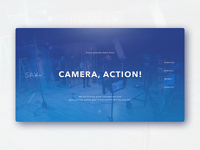 Camera and Action Creative Homepage Design