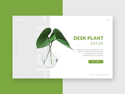 Desk Plant Page design e commerce landing shop store ui user experience ux website