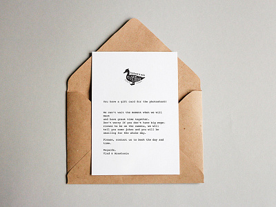 Gift Card Letter