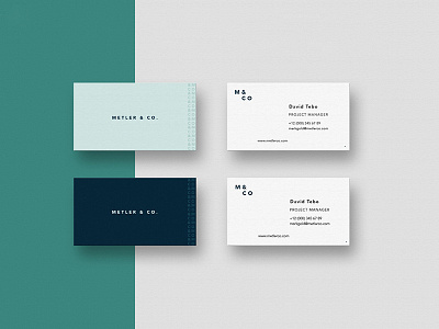 Business Cards - Metler & Co. art direction brand identity brand strategy branding logo design minimalist minimalistic visual design visual identity