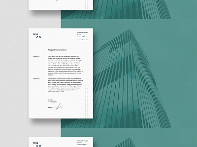 Letterhead Design - Metler & Co. art direction branding layout design letter letterhead design minimalistic print design visual design white