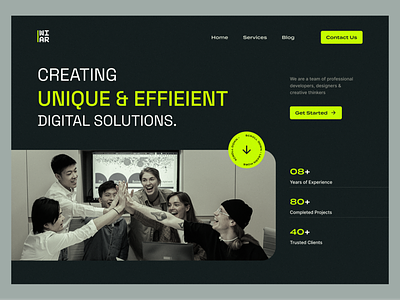 Digital Solutions Provider Website design landing page ui uiux ux