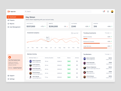 SaaS Dashboard Design Concept