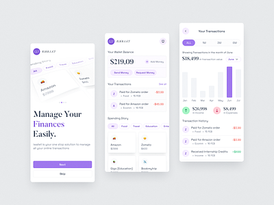 Finance Management Mobile App finance app finance mobile app mobile app ui ui design user interface design ux