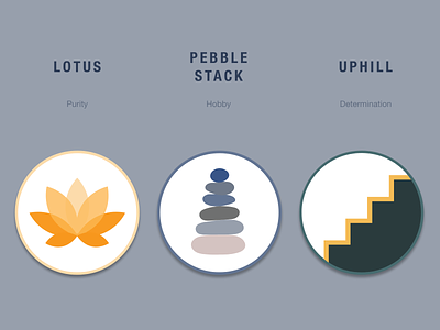 Mental Health Identity Exploration app icon branding health identity logo logo options logodesign lotus mind nurture pebbles stack therapy uphill vector wellbeing