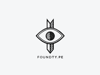 foundty.pe arrow eye found foundty.pe grunge logo texture type
