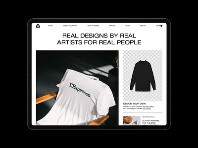 Everpress animation clothing ecommerce everpress fashion minimal selling tshirt typographic ui ux