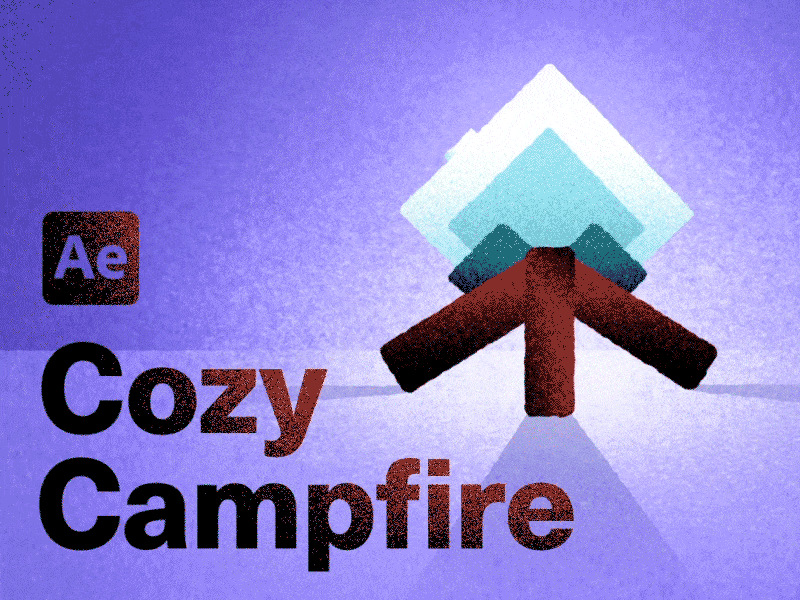 Tutorial — Cozy Campfire 2d after effects animation animation 2d campfire colour palette cozy drawing expression fire free how to illustration motion motion design procreate pulsing texture tutorial vector