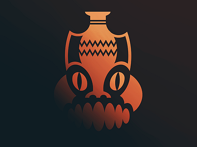 Daemon ancient beast eyes greek icon illustration monster myth mythology shape teeth vase