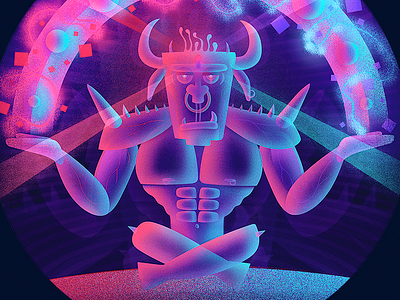 Genie 🔮 artwork character dark energy genie ghost illuminati illustration magic monster spirit vector