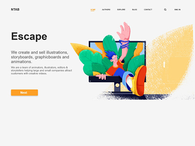 Escape From PC | Landing page design