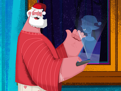 Klaus 2d animation character design flat illustration klaus man new new year santa vector