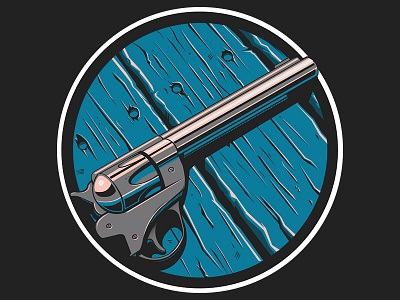 Diehard Gun blue grey gun illustration illustrator