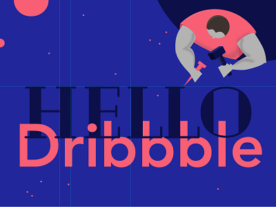 Hello Dribbble ! illustration typography ui