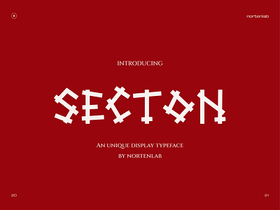Secton Typeface display font mystery stroke strong type typeface typography