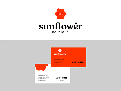 The Sunflower Boutique branding design logo