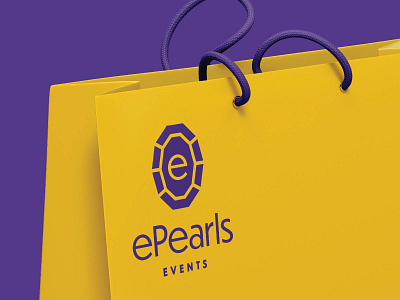 ePearls branding design identity logo purple typography