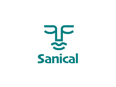 Sanical design face icon logo typography