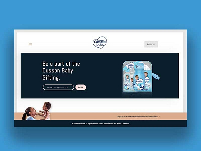 Cussons Baby UI Design baby baby shower cute design diaper gifting ui