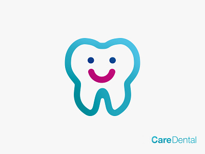 Care Dental character design icon logo