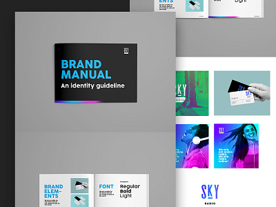 SKY Identity brand manual branding branding identity logo design radio logo