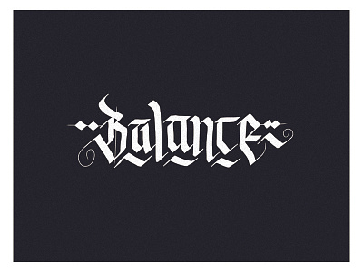 "Balance" iPad lettering dribbble hand lettering ipad lettering