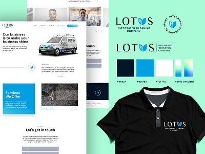 Lotus brand thumbnail branding cleaning company design logo product design