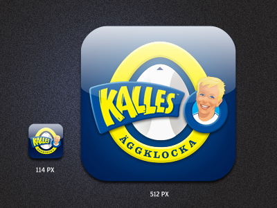 Kalles Egg-timer logotype app icon logotype