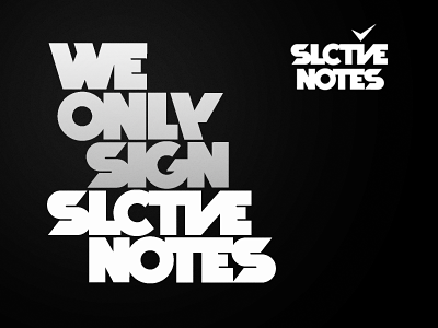 Selective Notes logotype type treatment visual identity