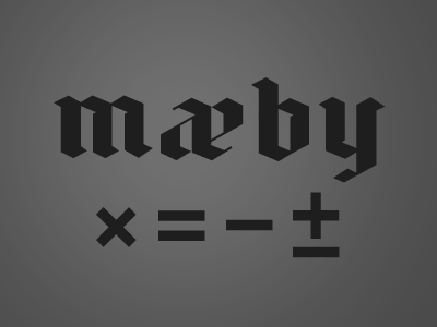 Broken ONE — Maeby typeface