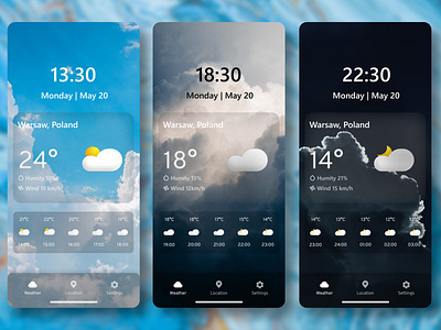 Weather App Design Concept app design mobile ui ux weather