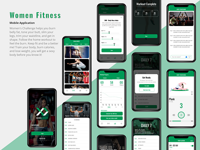 Fitness Application for Women adobexd appdesign dailyui dribbblers fitness app design fitnessgoal ui userexperience userinterface ux