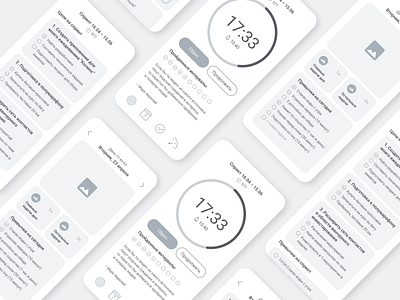 Goal Achievement App. Prototype app concept design focus goals mobile tasks timer ui