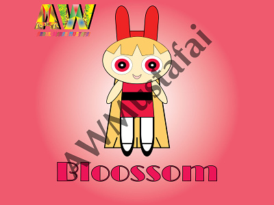 Bloossom - The Powerpuff Girls design graphic design icon illustration logo vector