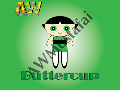 Buttercup - The Powerpuff Girls branding design graphic design icon illustration logo vector